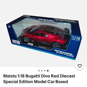 Maisto 1:18 Bugatti Divo Red Diecast Special Edition Model Car Boxed